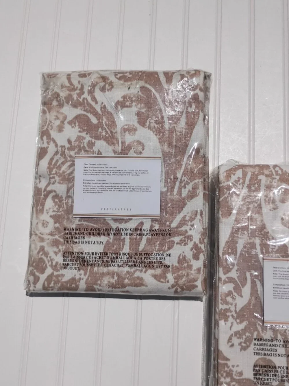 Pottery Barn Curtain Panels 50 X 84 Addison Drapes Floral 3-in-1 Pole Top Rideau